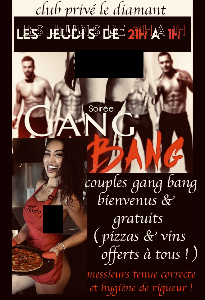 jeudi 9 décembre soirée gang bang pluralité - Diamant Libertin