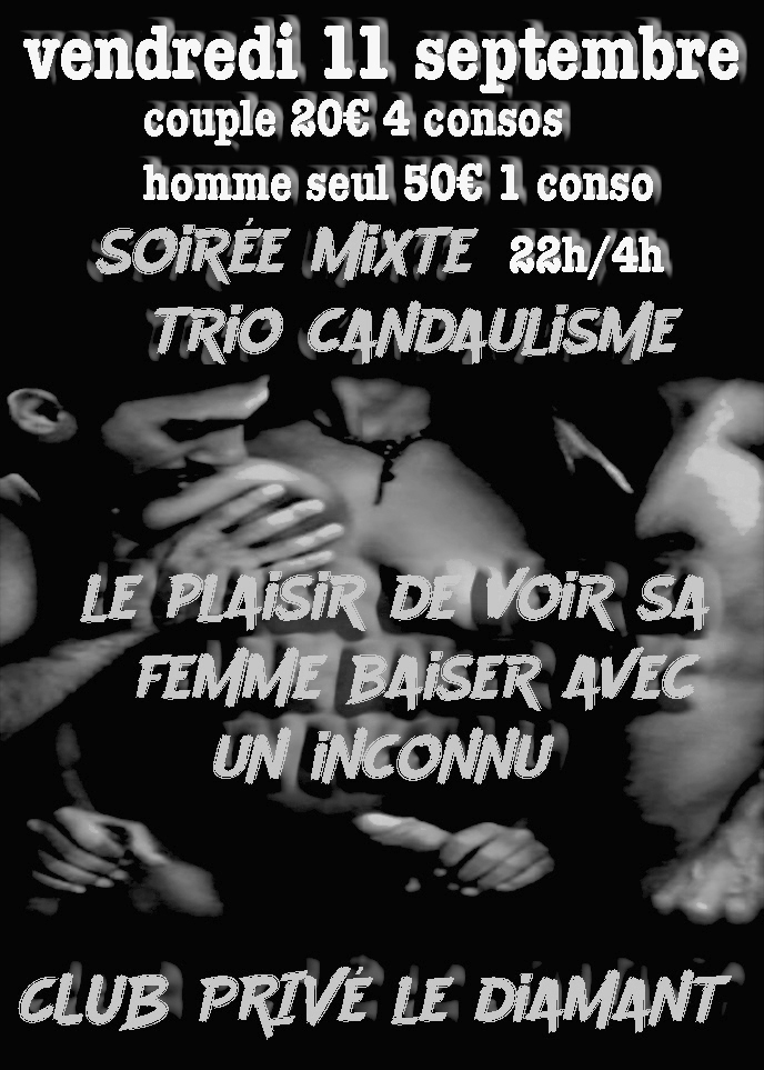 vendredi  11 soirée mixte trio candauliste   - Diamant Libertin