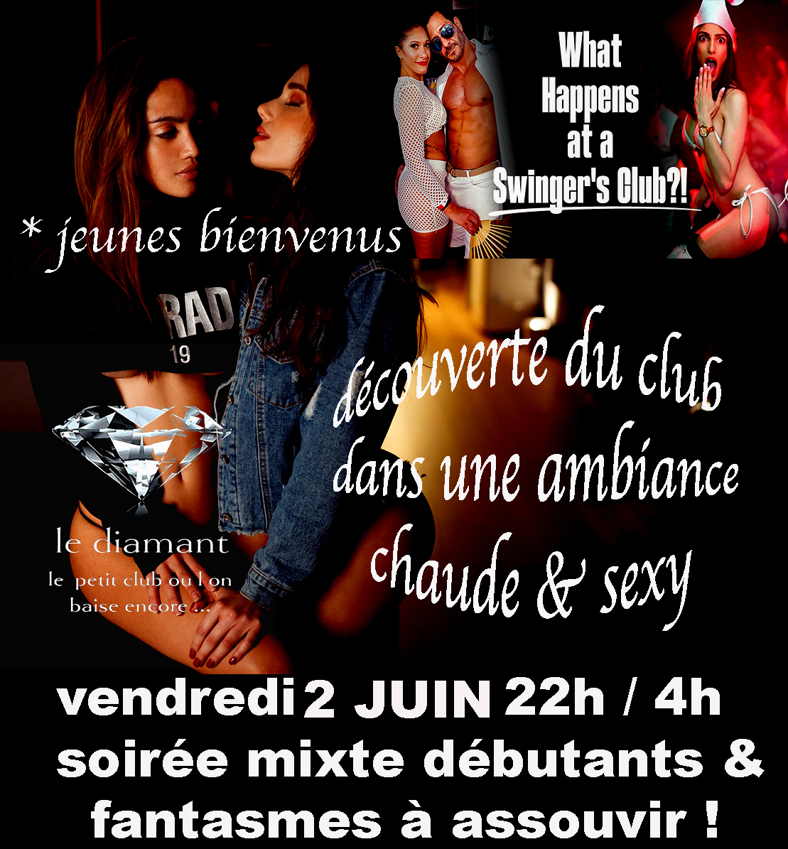 vendredi 2 juin soirée mixte débutants ( jeunes ) - Diamant Libertin